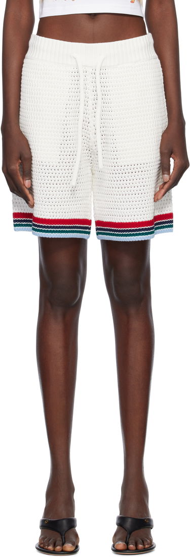 Shorts Casablanca Casablanca Gothic Crochet Shorts Vit | WS25-KW-1064-01, 0