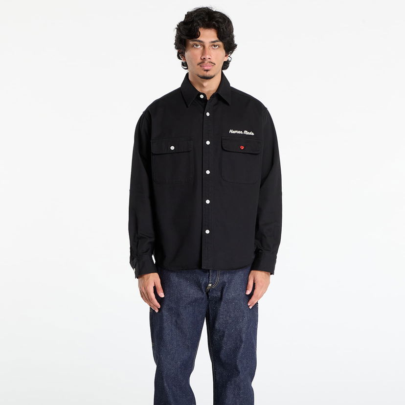 Skjorta Human Made HUMAN MADE Oversized Shirt Svart | HM30SH014BK