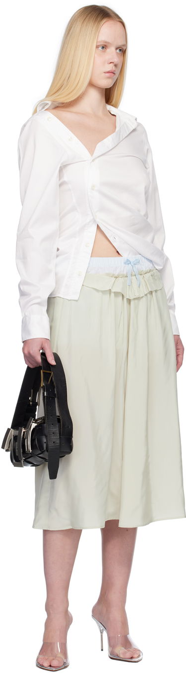 Kjol Maison Margiela Maison Margiela 'Anonymity Of The Lining' Midi Skirt Grön | S51ME0037 S76632, 3