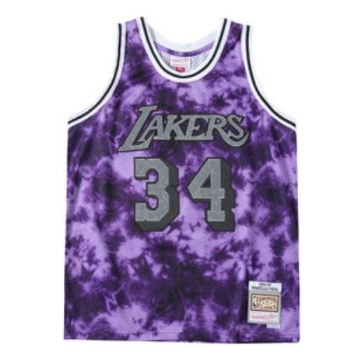 Linne Mitchell & Ness Mitchell & Ness Lakers Tie Dye Basketball Jersey Purpur | SMJYKM19053-LALPURP96SON