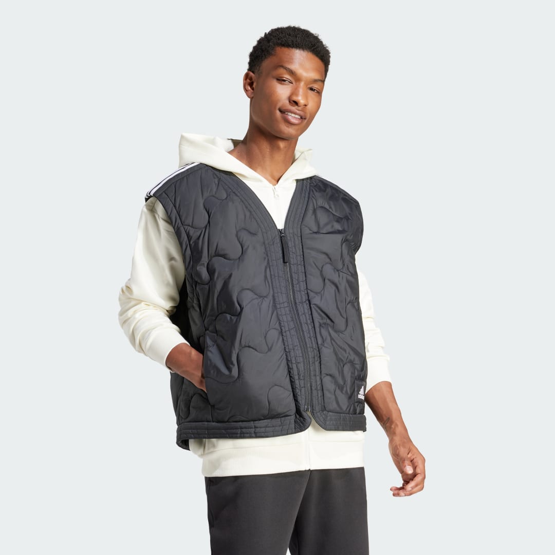 Väst adidas Performance Padded Full Zip Hoodie Svart | IR9173, 1