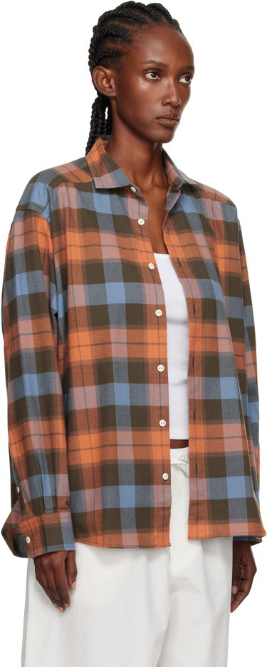 Skjorta Baserange Baserange Claude Plaid Button-Down Shirt Orange | TSCL-OC-AU25, 1
