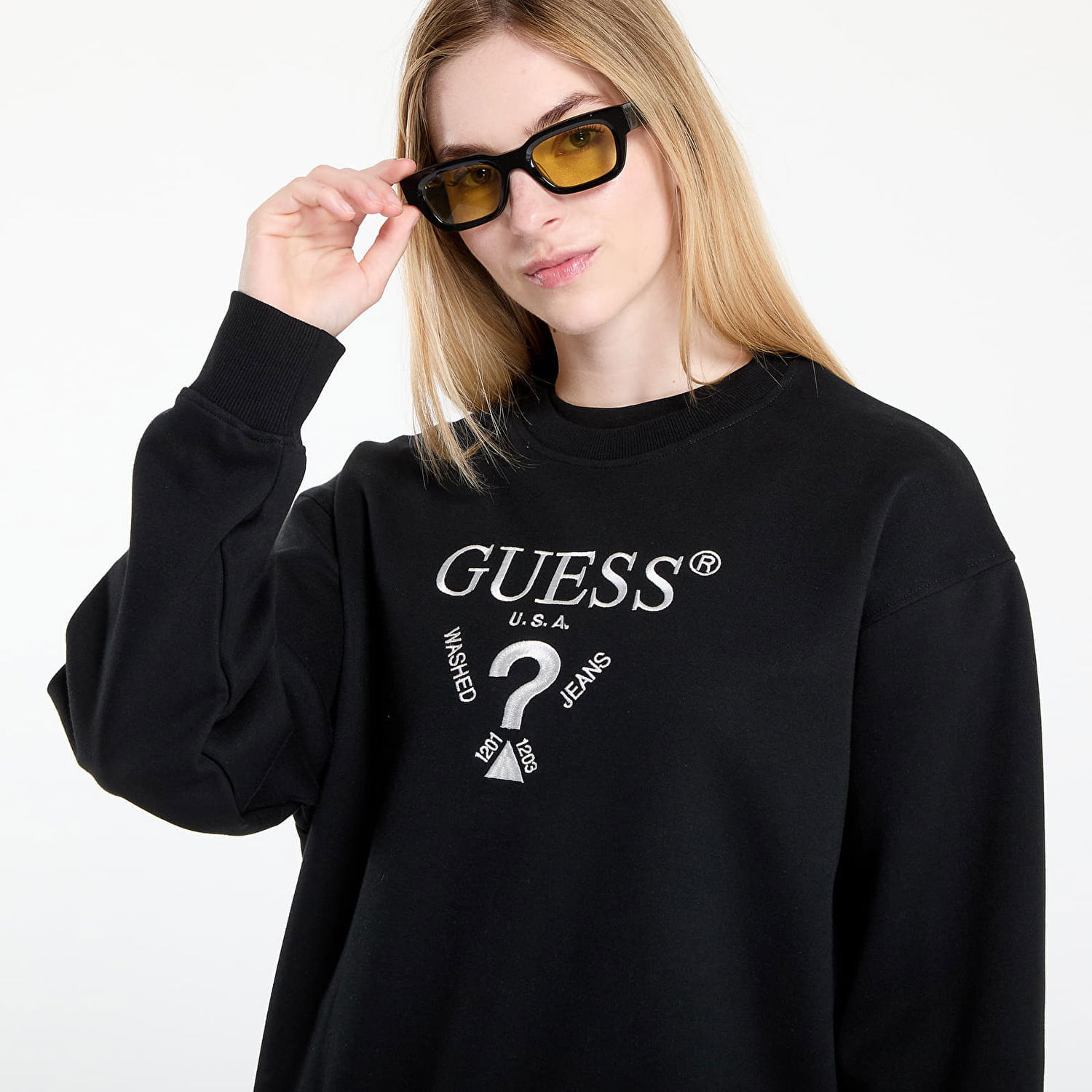 Sweatshirt GUESS GUESS Roberta Sweatshirt Svart | V5RQ12KC3D2-FJ8N, 1