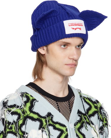 Mössa Charles Jeffrey Loverboy Charles Jeffrey LOVERBOY Chunky Knit Ears Beanie Blå | 54130301, 3