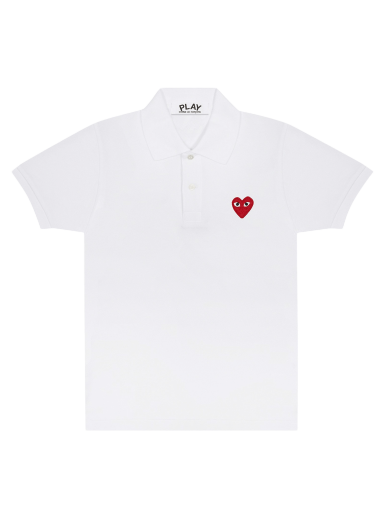 Polotröja Comme des Garçons Play Heart Polo Tee Vit | AZ T006 051 5