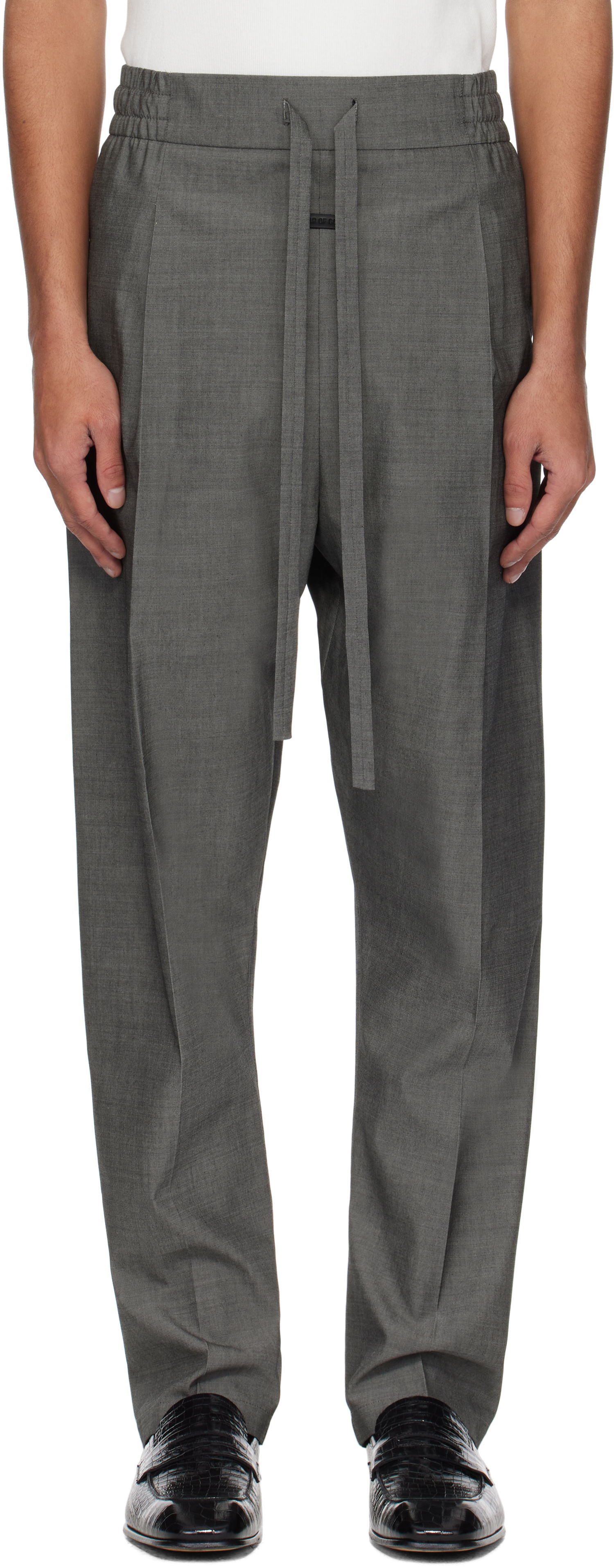 Byxor Fear of God Fear of God Oxford Drawstring Eternal Trousers Grå | FGE240-4171OXF, 0