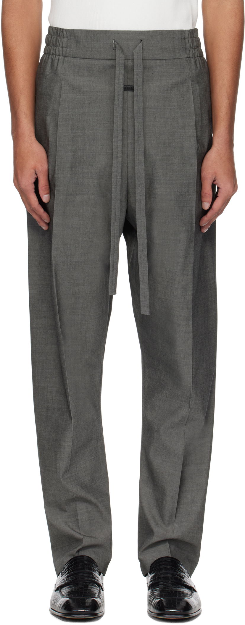 Byxor Fear of God Fear of God Oxford Drawstring Eternal Trousers Grå | FGE240-4171OXF