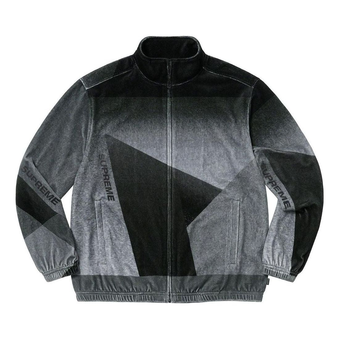 Sweatshirt Supreme Geo Velour Track Jacket Svart | SUP-SS23-146, 0