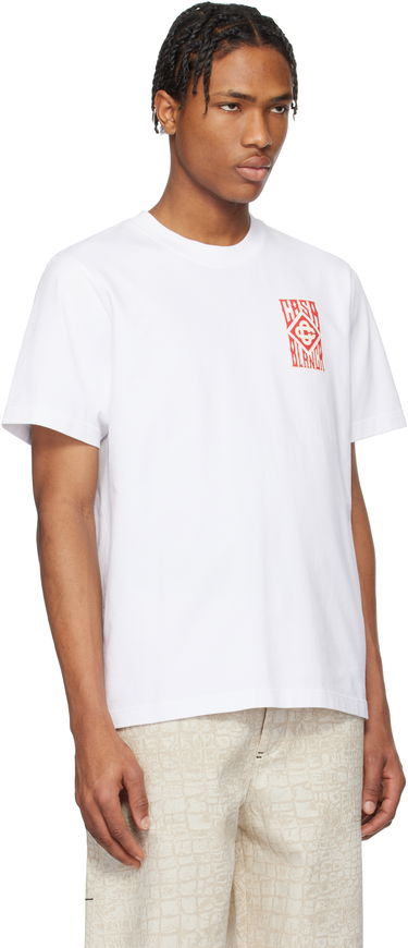 T-shirt Casablanca Casablanca Gothic Logo T-Shirt Vit | MS25-JTS-001-19-EX-SSENSE, 1