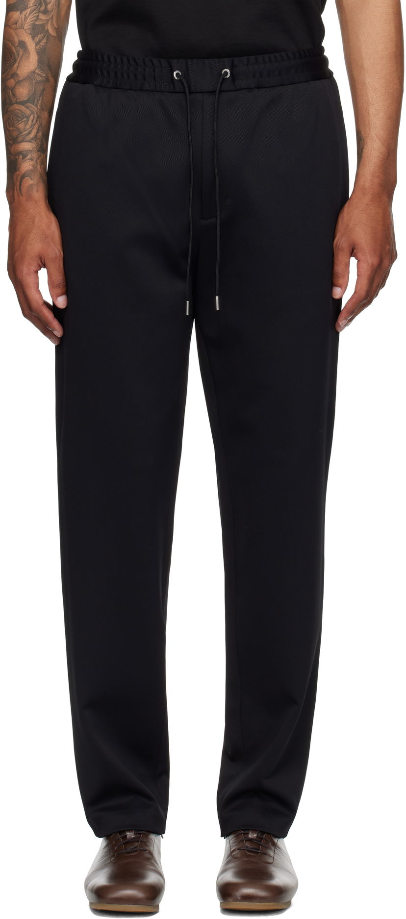 Byxor Moncler Moncler Logo Jogging Trousers Svart | K20912A0002289ALO