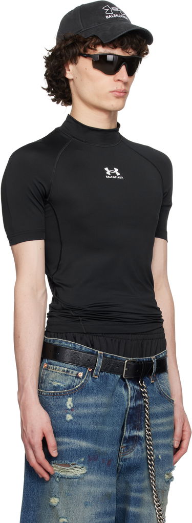 T-shirt Balenciaga Under Armour Edition Mock Neck T-Shirt Svart | 816222TRVY3, 1