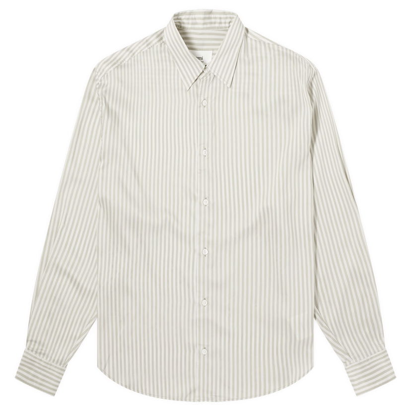 Skjorta AMI Boxy Stripe Grå | USH126-VI0015-1931