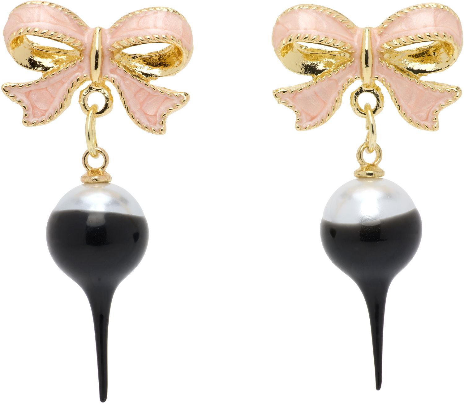 Örhängen Ottolinger Ottolinger Bow Pearl Drop Earrings Rosa | 2225150499, 0