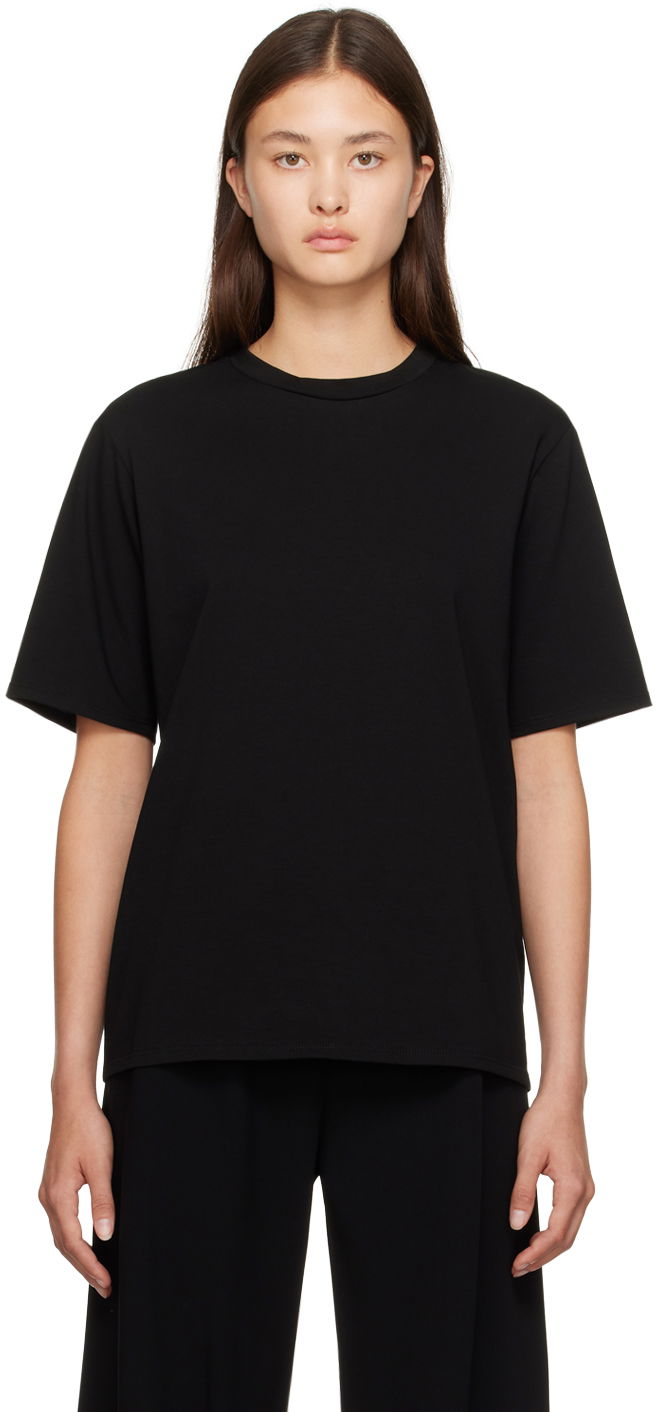 T-shirt The Row Chiara Black Relaxed Fit T-Shirt Svart | 5739-K220