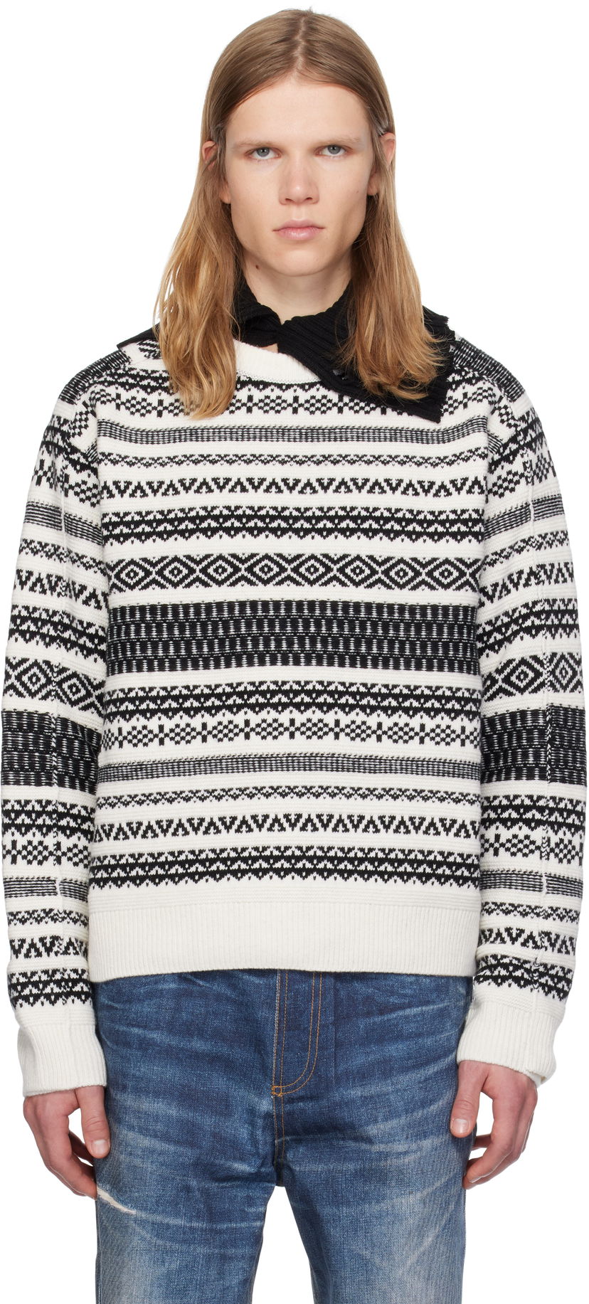 Sweater Andersson Bell Nordic Crewneck Sweater Vit | atb1162m