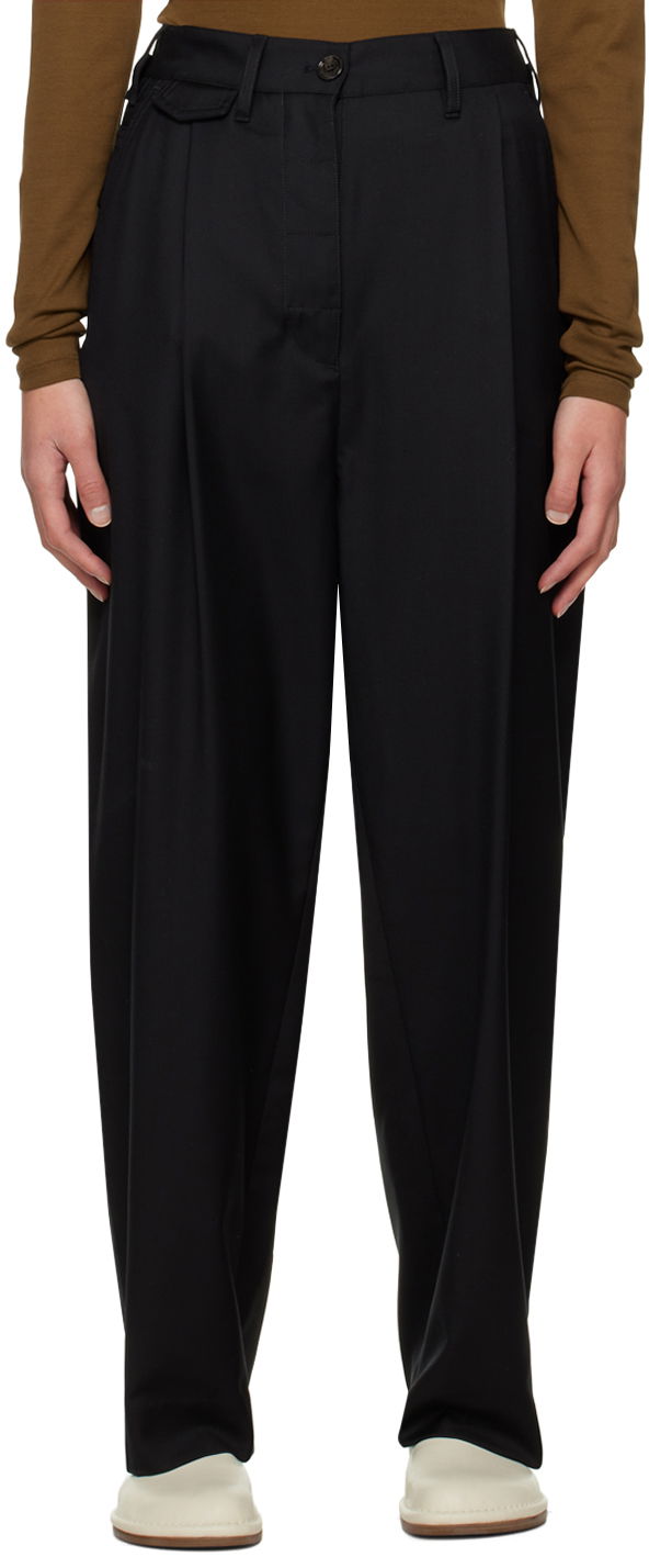 Byxor TOTEME TOTEME Fluid Trousers Svart | 224-2005-244