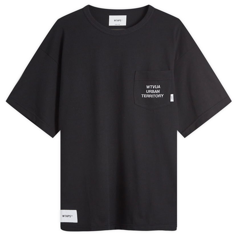 T-shirt WTAPS Embroidered Pocket T-Shirt Svart | 242ATDT-CSM15-BLK