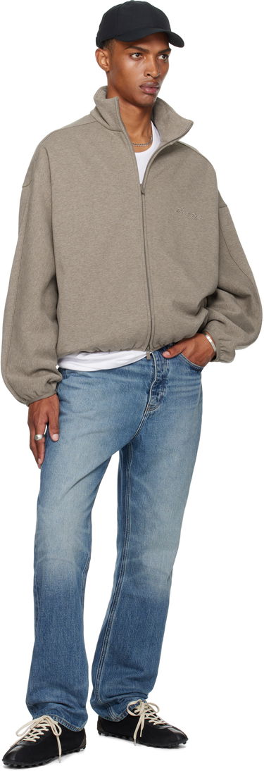 Jacka Fear of God Fear of God ESSENTIALS Modern Fit Fleece Track Jacket Grå | 202SP256893F, 3