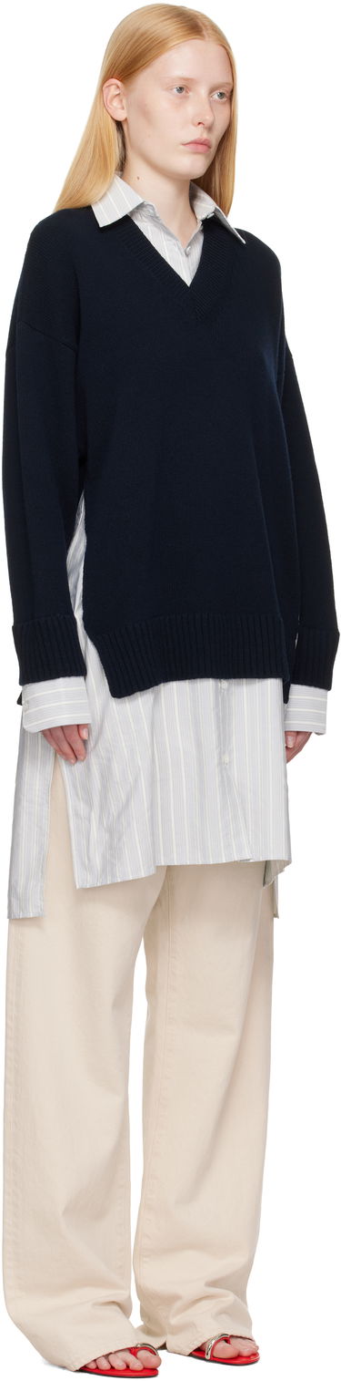 Sweater Stella McCartney Stella McCartney Crewneck Jumper Shirt Dress Mörkblå | 6K10643S2583, 1