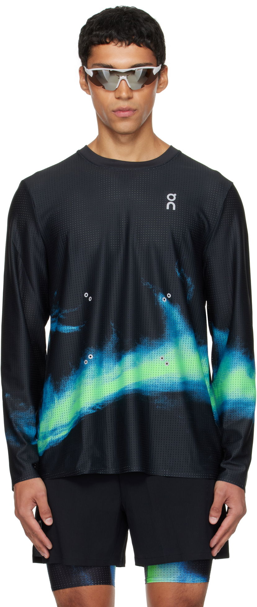 T-shirt On Running Pace Mesh Long Sleeve Running T-Shirt Svart | 1MF10733398
