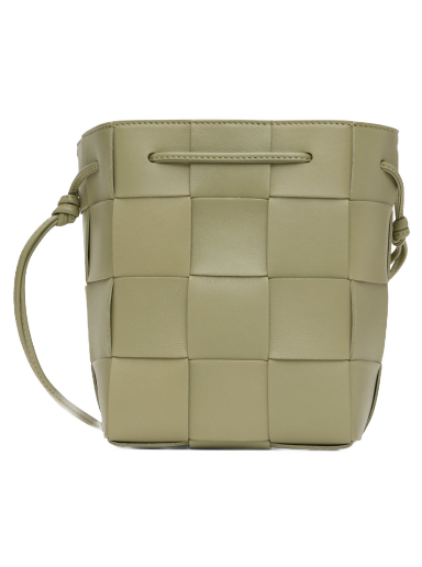 Axelväska Bottega Veneta Small Cassette Cross-Body Bucket Bag Grön | 680218 VCQC4