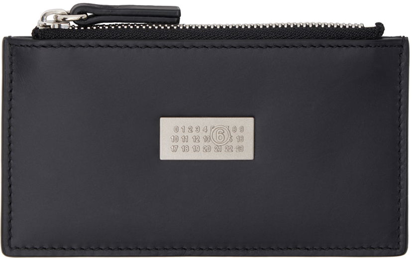 Plånbok Maison Margiela Card Holder Leather Svart | SA5UI0016 P7179