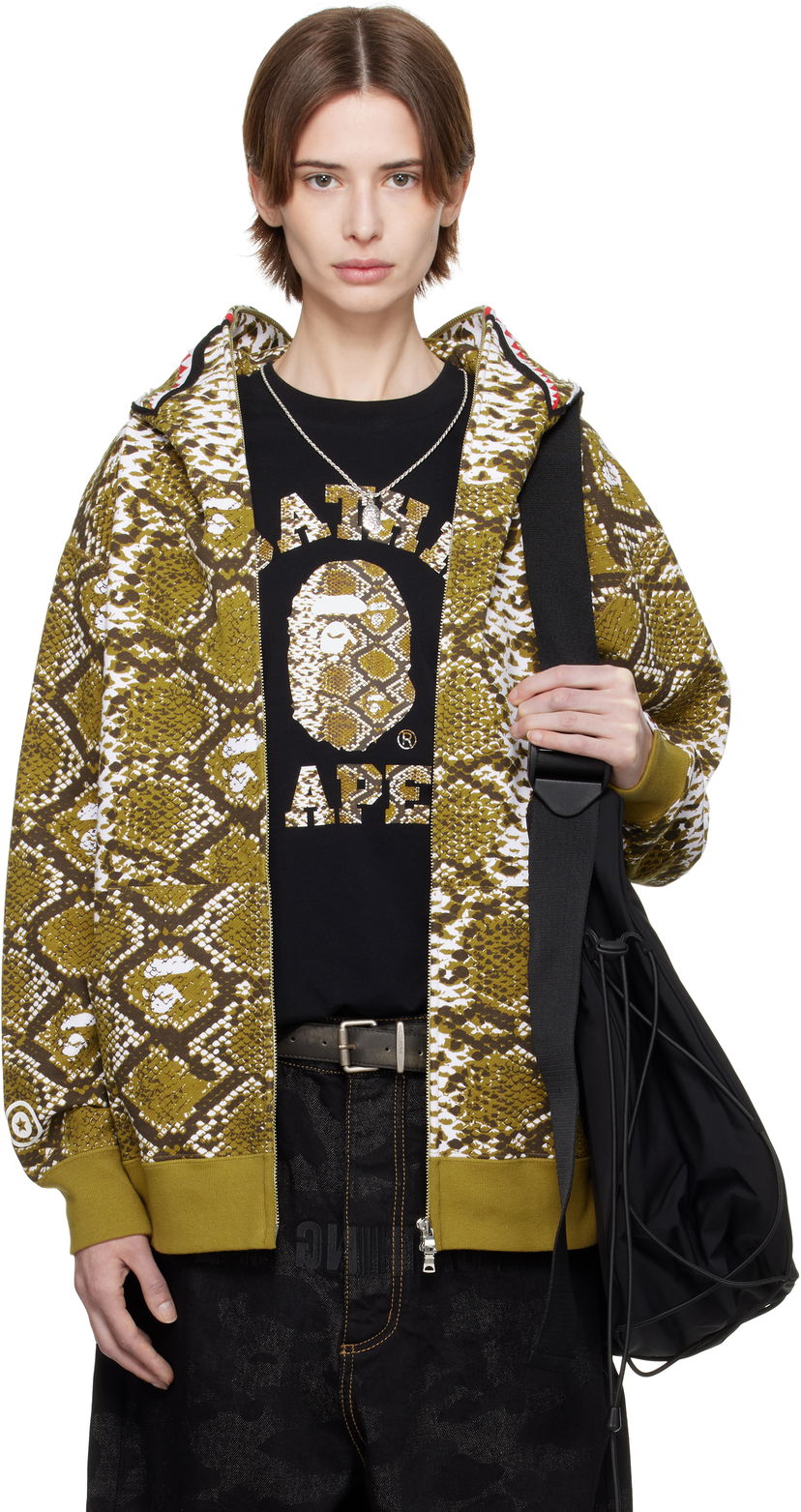 Sweatshirt BAPE A Bathing Ape Shark Exclusive Hoodie Grön | Shark Hoodie