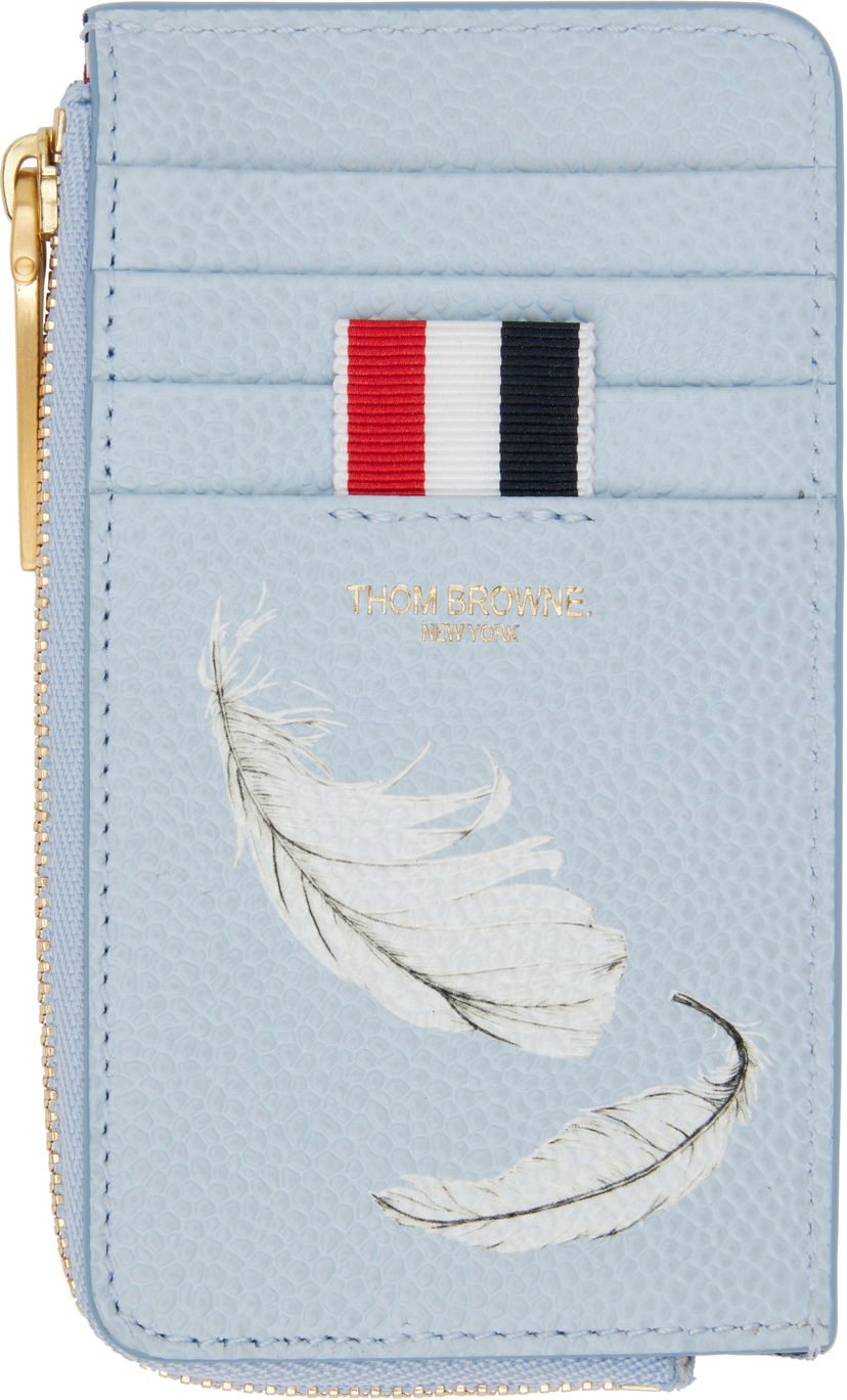 Plånbok Thom Browne Thom Browne Feather Print Zip Coin Purse Blå | UAW006A-E1353