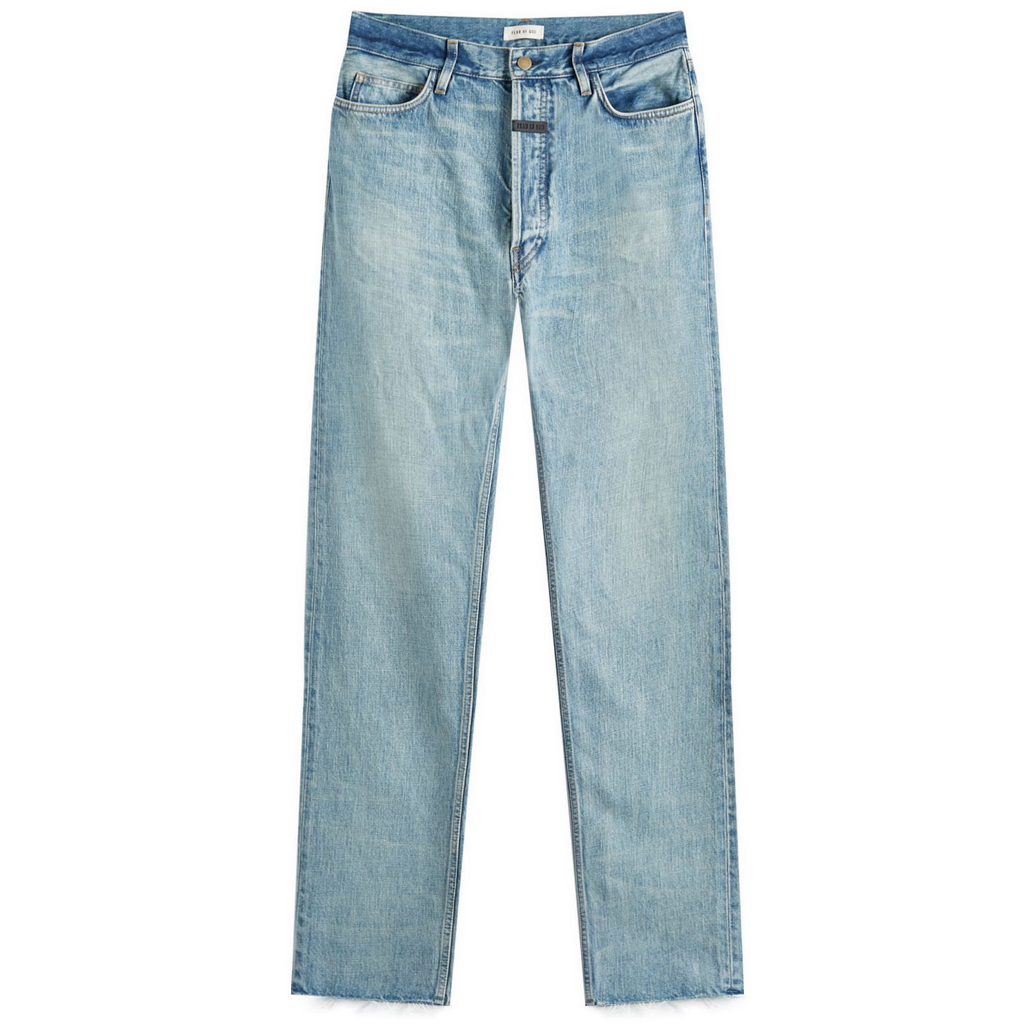 Jeans Fear of God Fear Of God 5 Pocket Straight Leg Jeans Size 30 Blå | FGE240-408DNM-409, 1