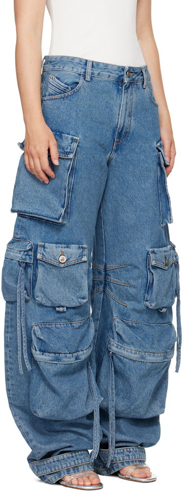 Jeans The Attico Attico Fern Cargo Wide-Leg Jeans Blå | 247WCP84 D049, 1