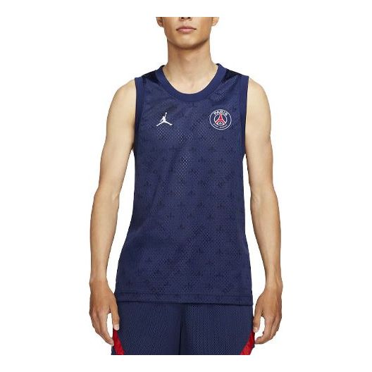 Linne Jordan Jordan x PSG Mesh Breathable Soccer Vest Blå | DB6479-410, 0