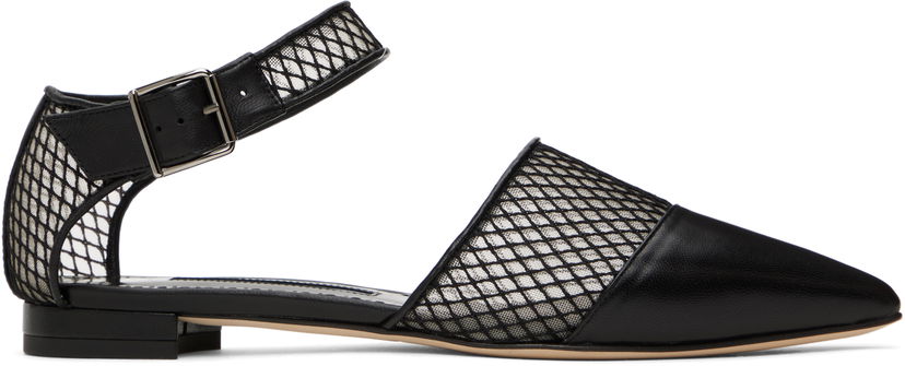 Kjol Manolo Blahnik Manolo Blahnik Jatelah Mesh Ballerina Flats Svart | 424-1853