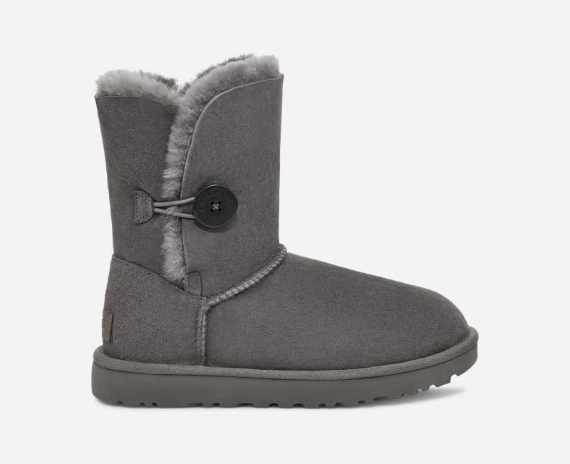 Sneakers och skor UGG ® Short Bailey Button II Boot for Women in Grey, Size 4, Shearling Grå | 1016226-GREY, 0