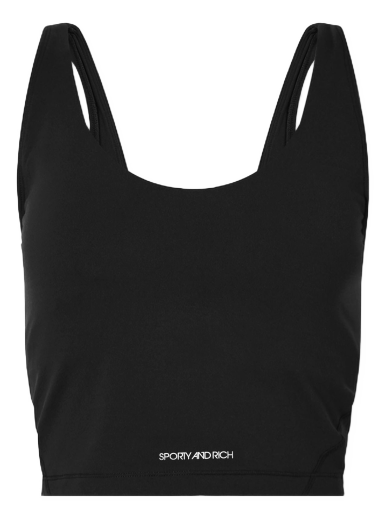 Behå Sporty & Rich Cropped Tank Bra Top Svart | TC671BK