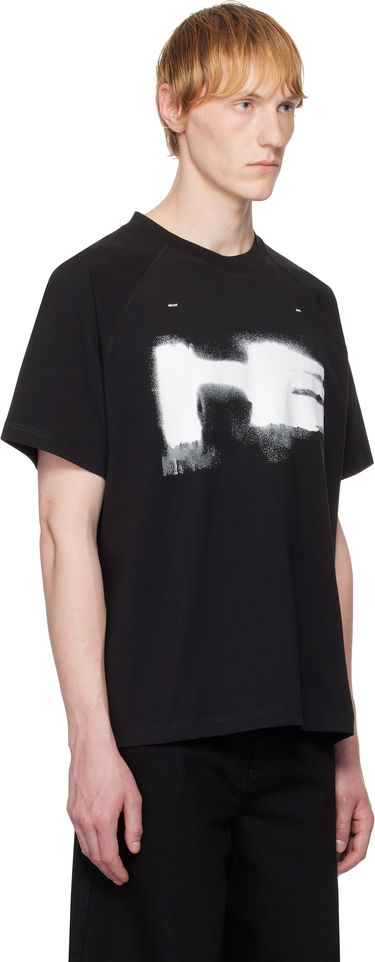 T-shirt HELIOT EMIL Heliot Emil Print T-Shirt Svart | SS25.M.09.083.BLK01.CO, 4
