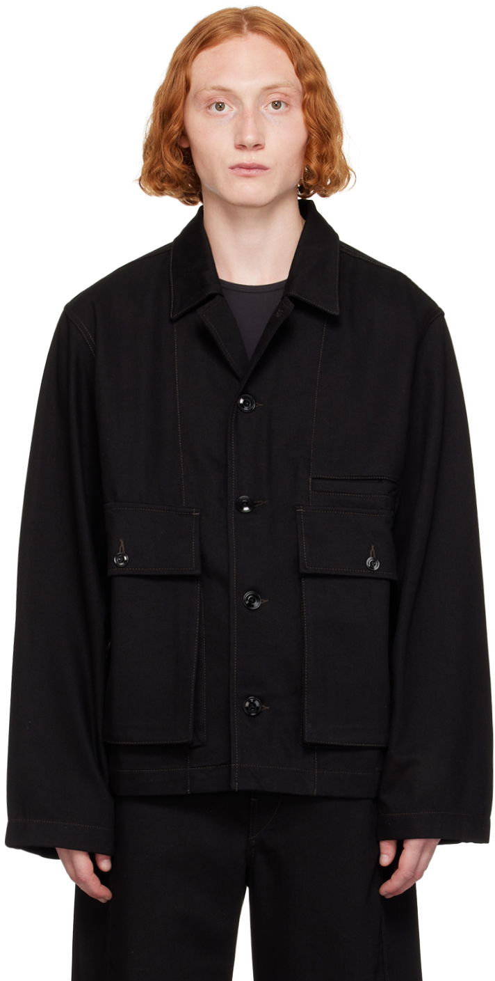 Jacka LEMAIRE Boxy Denim Jacket Svart | OW306 LD1000