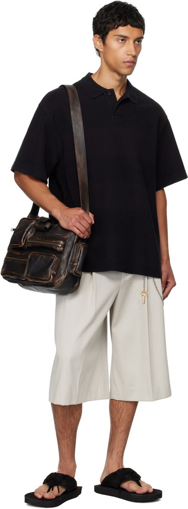 Polotröja Alexander Wang Alexander Wang Rib Short Sleeve Polo Svart | 6CC3251094, 3