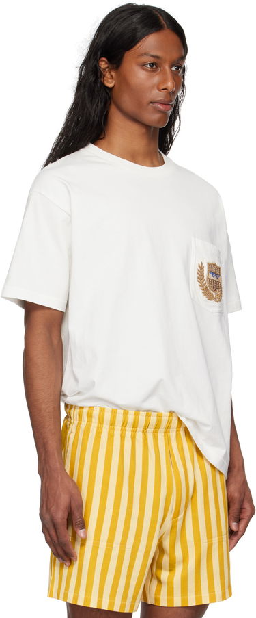 T-shirt Bode Bode Sportsman Patch Pocket T-Shirt Vit | MRS25CS060, 1