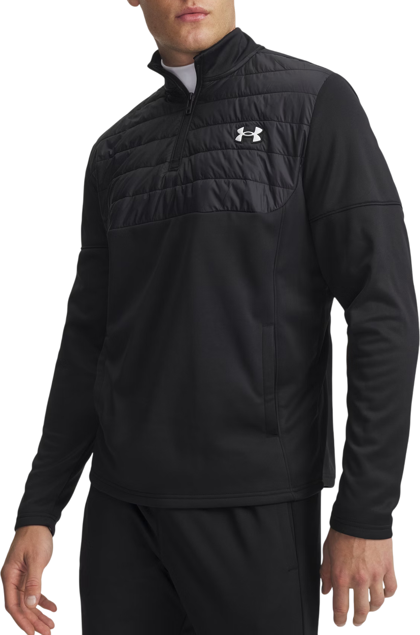 Sweatshirt Under Armour Armour Fleece Pro Utility Quilted Quarter-Zip Pullover Svart | 6005688-001