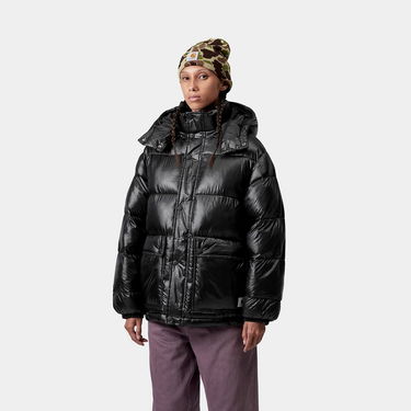 Pufferjacka Carhartt WIP Benson Puffer Hooded Jacket Svart | I035370_9, 2