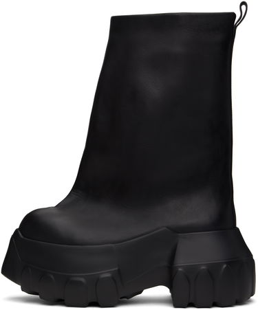 Kläder Rick Owens Rick Owens Hollywood Flared Mega Tractor Boots Svart | RU01E5864 LOO, 2