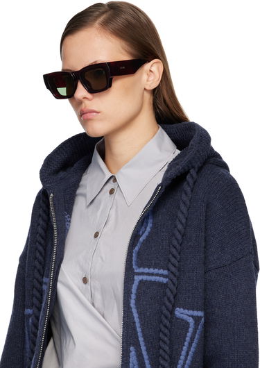 Solglasögon Loewe Paula's Ibiza Goggle Rectangle Sunglasses Brun | LW40172UW5652N 192337236150, 3