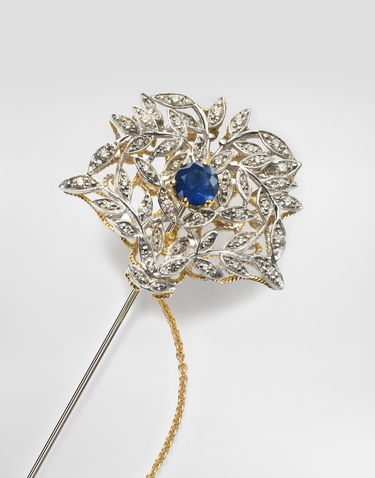 Pin Dolce & Gabbana Dolce & Gabbana Sicily Gold Brooch with Blue Sapphires and Diamonds Blå | WPKN2GWWB01ZOO00, 2