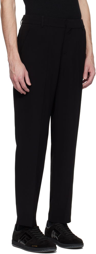 Byxor Balmain Balmain Crêpe Straight-Leg Trousers Svart | EH0PM037VB00, 1