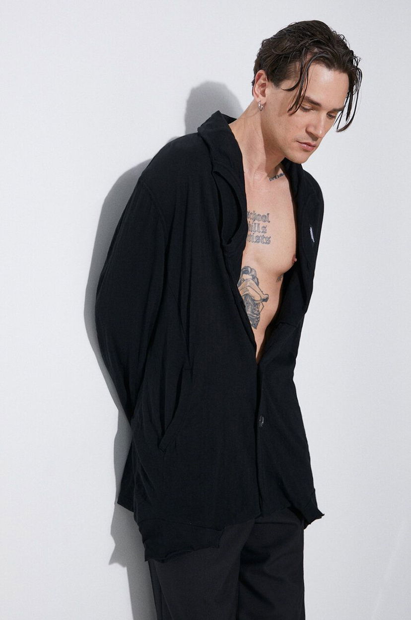 Sweatshirt UNDERCOVER Undercover Hooded Cardigan Svart | UC1D4102