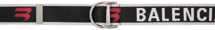 Bälten Balenciaga Black & Gray D Ring Belt Svart | 703137210AA