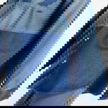 Skjorta Ambush Patchwork Denim Shirt Oversize Blå | BMYD003F24DEN0014400, 3