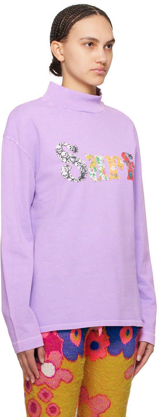 Sweatshirt ERL 'Surf' Long Sleeve T-Shirt Purpur | ERL08T009, 1