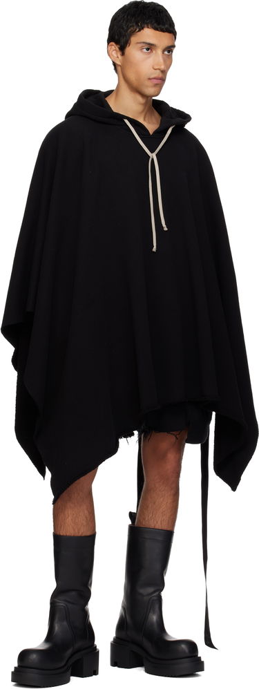 Sweatshirt Rick Owens DRKSHDW Poncho Hoodie Svart | DU02E7275 FSL, 3
