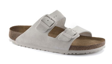 Sneakers och skor Birkenstock Arizona Soft Footbed Suede Leather Narrow Fit Vit | 1024516, 2